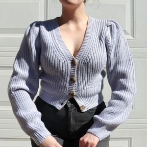Urban Outfitters Puff Sleeve Cardigan